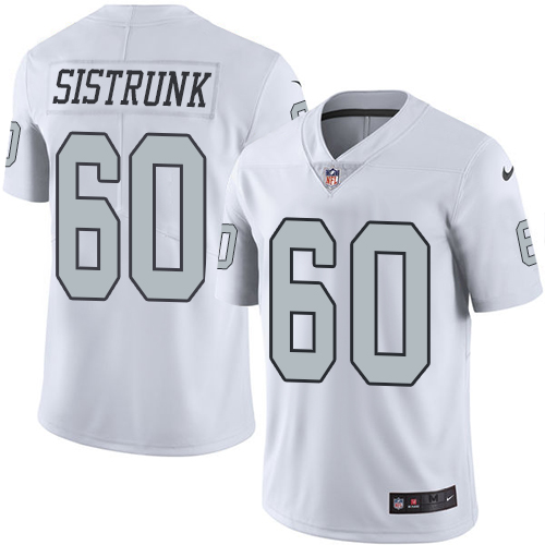 Youth Elite Otis Sistrunk Nike Jersey White - #60 Rush NFL Oakland Raiders